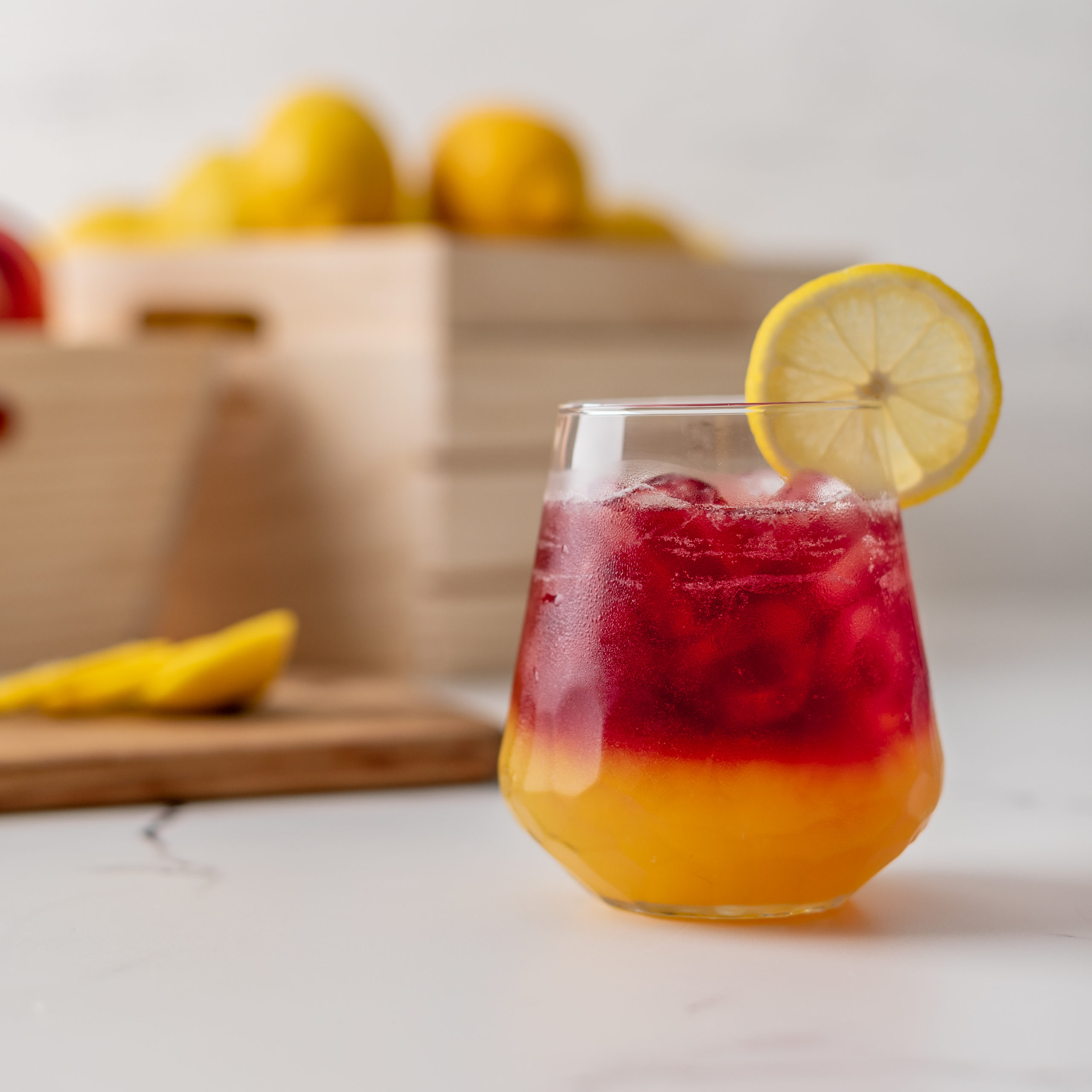 mocktail recipe, peach mocktail, fre red wine, alcohol removed wine, fre wine, alcohol free wine