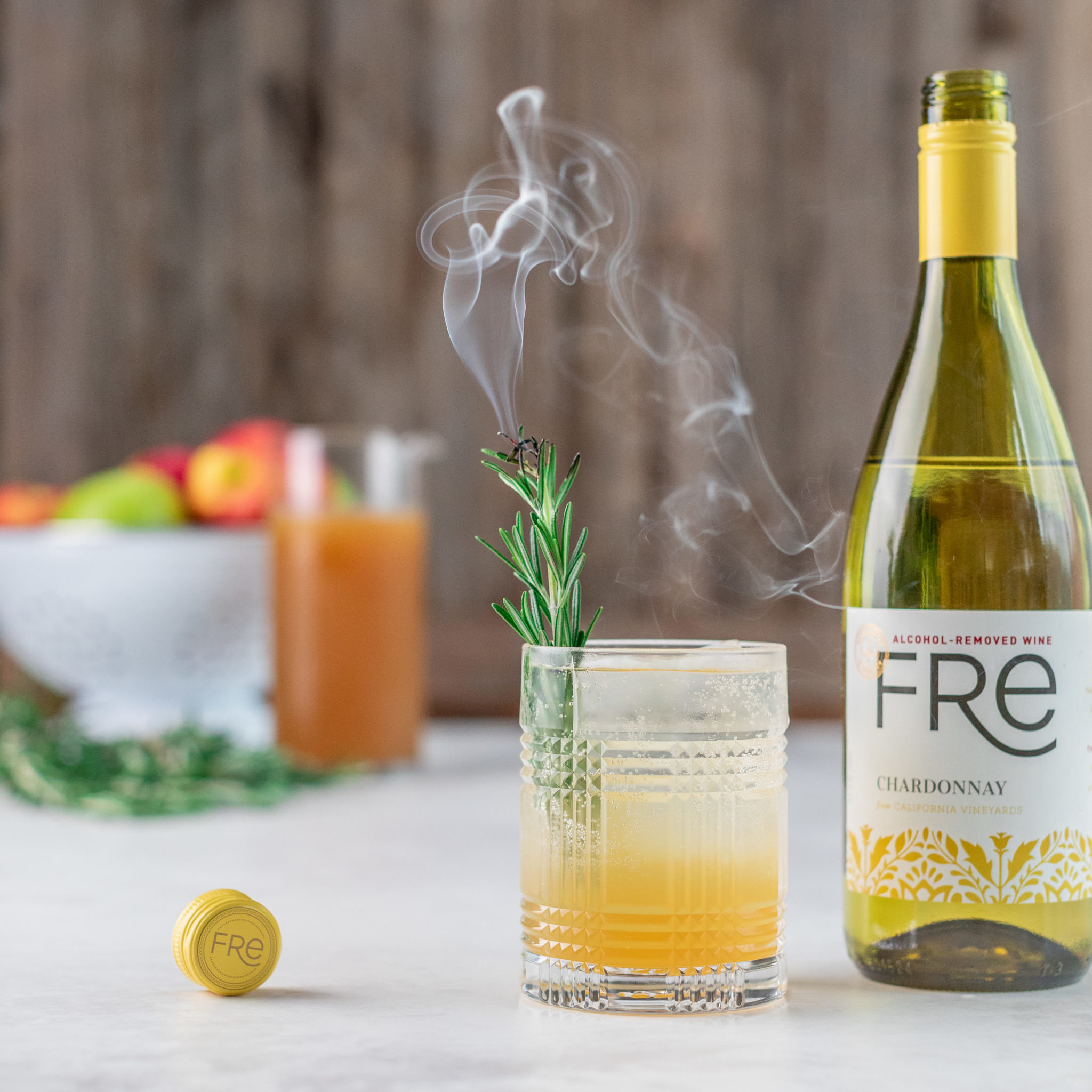 mocktails, mocktail, alcohol free wine, alcohol removed wine, fre wine, fre wines, lemonade mocktail, fre chardonnay, alcohol removed chardonnay